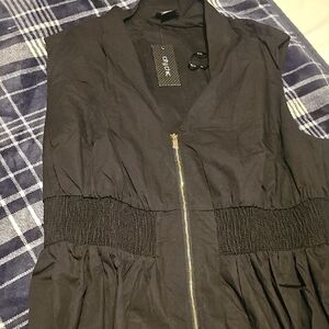 City CHIC Black Gold Zip NWT